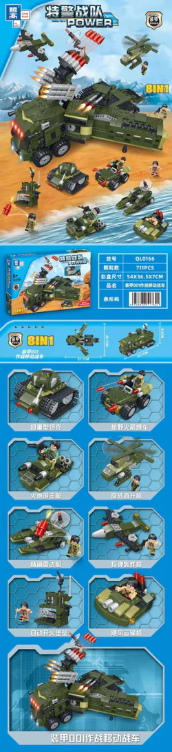 SWAT: ARMOURED 001 COMBAT MOBILE 8IN1