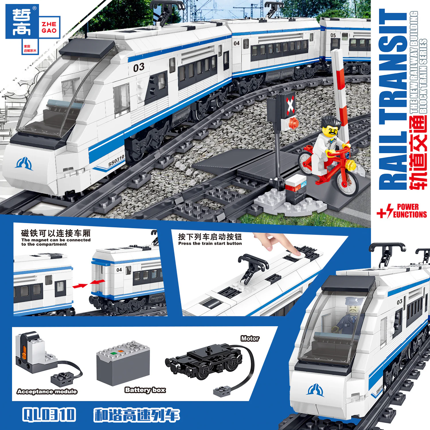 High-Speed Rail: Harmony Express Train 哲高 ZHEGAO QL0310 image 13