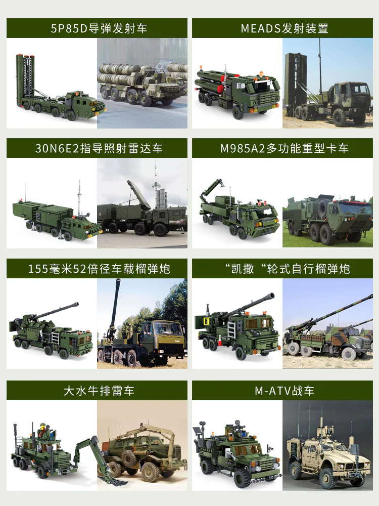 Mobile Battalions: 5P85D Missile Launchers, MEADS Launcher System 开智 KAZI/高博乐 GBL KY84037 image 1