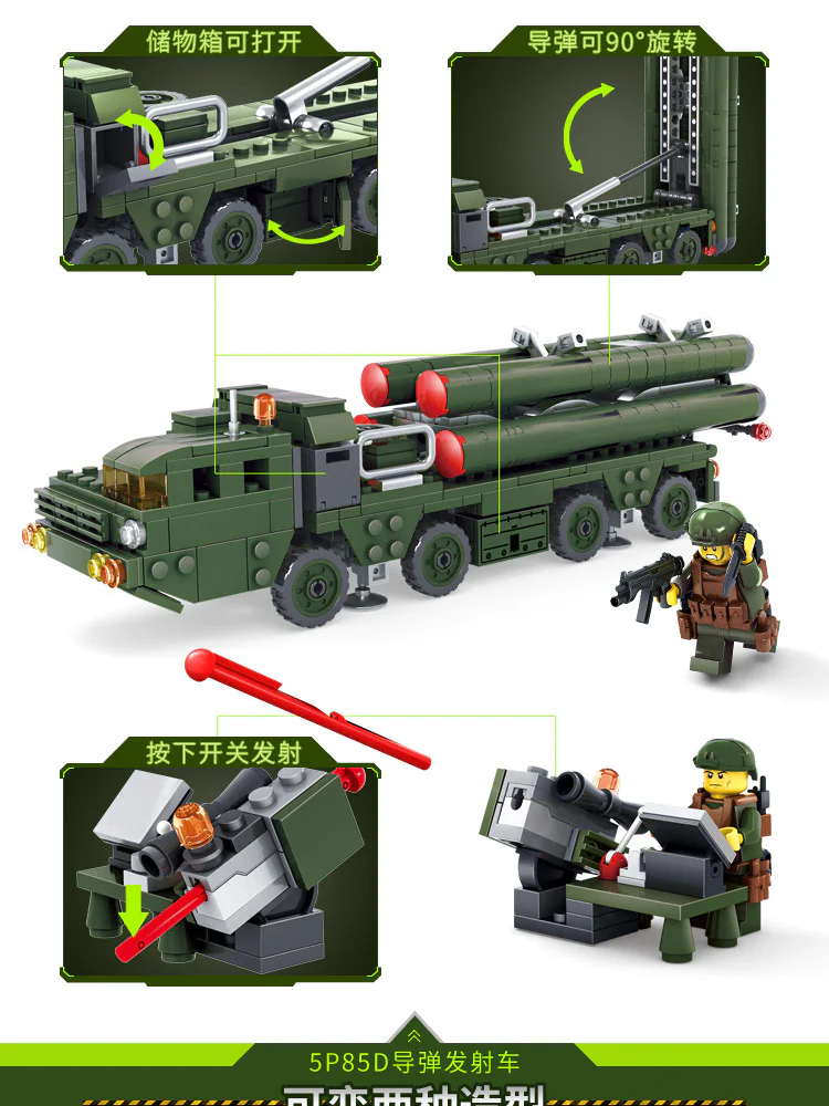 Mobile Battalions: 5P85D Missile Launchers, MEADS Launcher System 开智 KAZI/高博乐 GBL KY84037 image 3