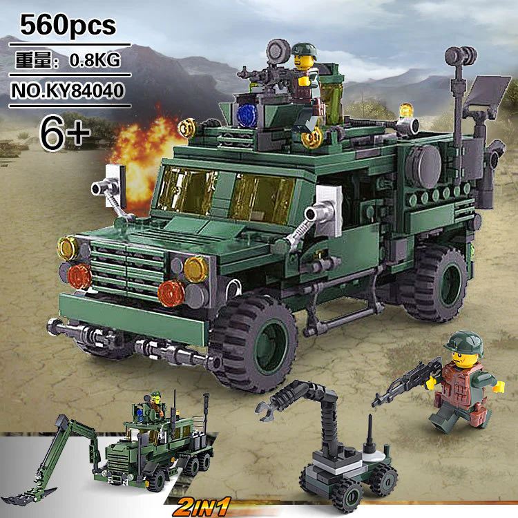 FIELD FORCES: BUFFALO DEMINING VEHICLE, M-ATV COMBAT VEHICLE 开智 KAZI/高博乐 GBL KY84040
