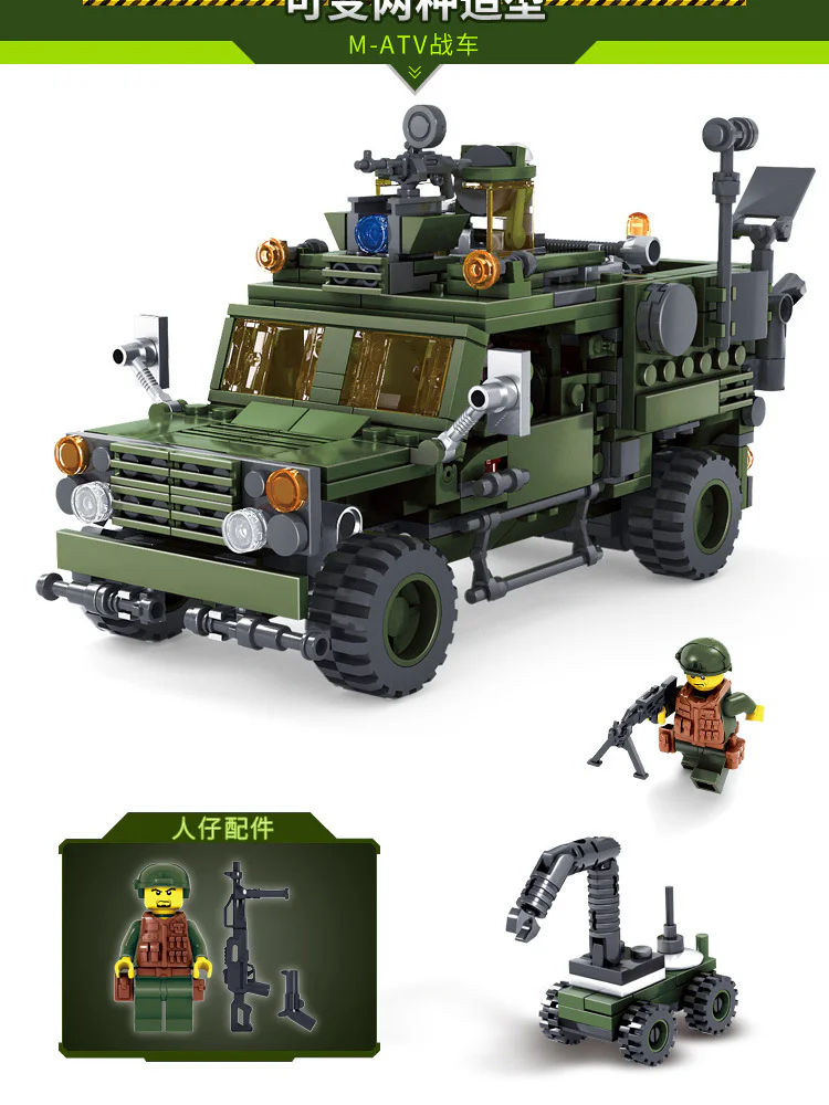 FIELD FORCES: BUFFALO DEMINING VEHICLE, M-ATV COMBAT VEHICLE 开智 KAZI/高博乐 GBL KY84040 image 4