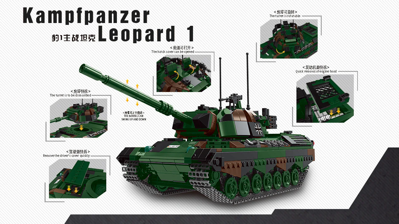 German Leopard 1 main battle tank 星堡 XINGBAO XB-06049 image 2