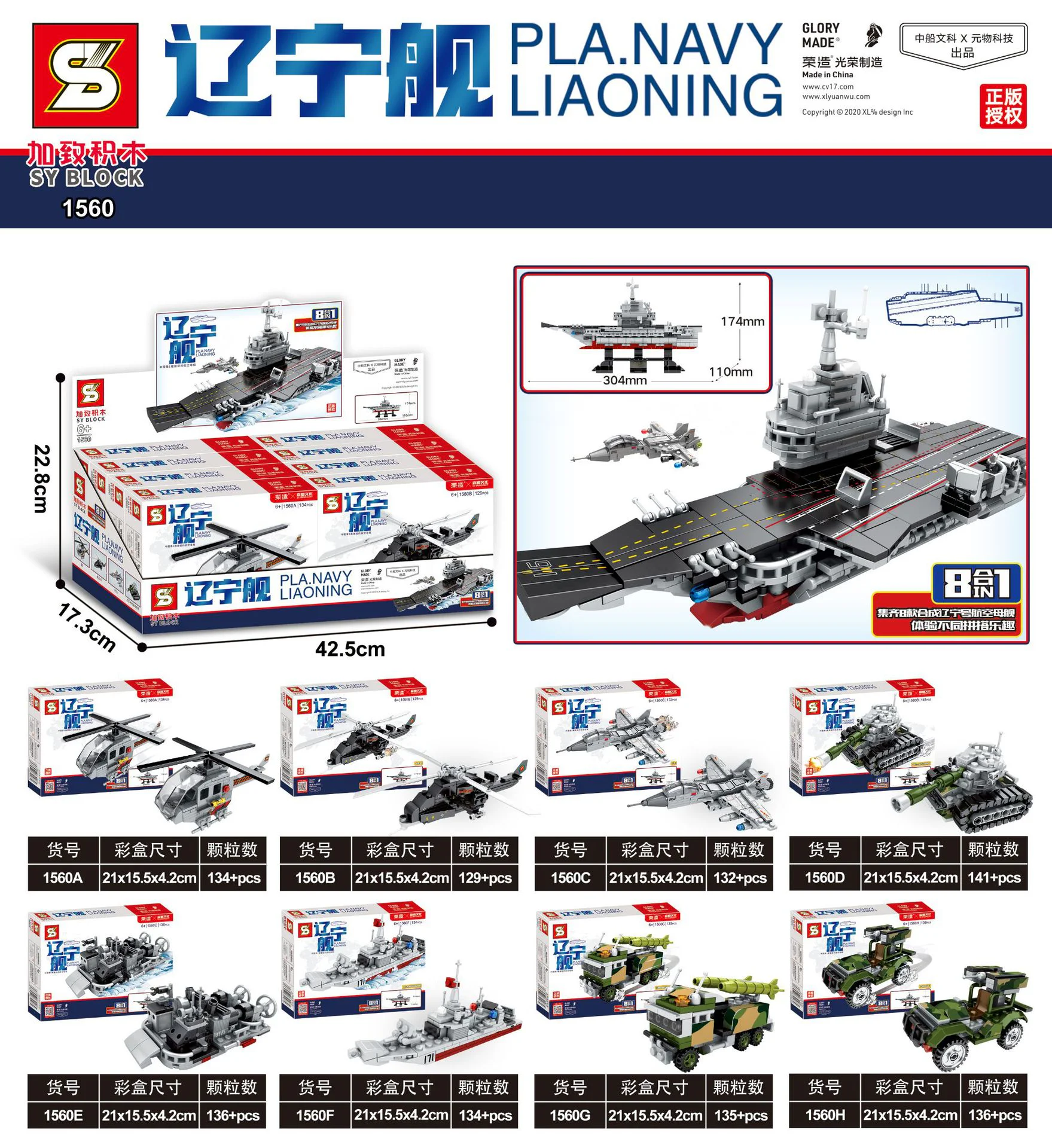 Liaoning aircraft carrier, Type 001A. 1560