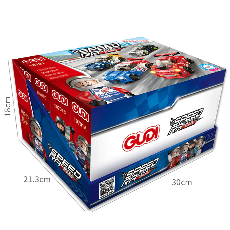City Racing 4 models: Lightning, Lion, Phantom, Windstorm. 古迪 GUDI 10701C image 3