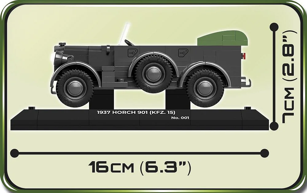 1937 Horch 901 Kfz. 15 German 1937 Horch Wireless Communication Car COBI 2404 image 4
