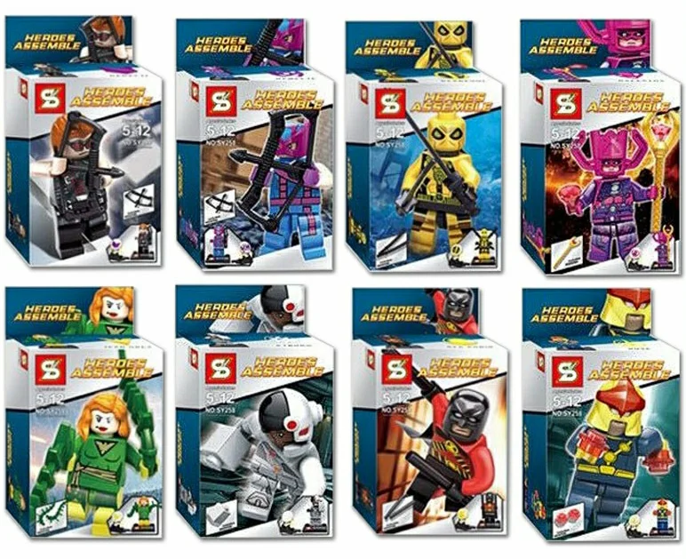 Superheroes: Hawk Eye, Phoenix Girl, Deadpool, Steel Bones, Galaxy King, New Star, Red Robin. SY258 image 1