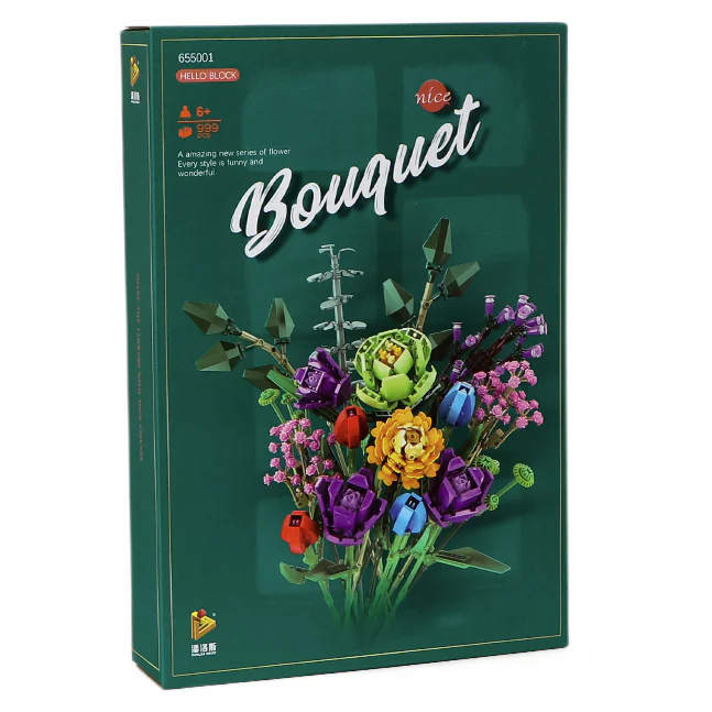 ♪ Flower bells: orange infarction, vanilla, blue tulips, red tulips, green daisies, pink starry, Yugali, sea quills, daisies, purple tulips ♪ 潘洛斯 PANLOSBRICK 655001