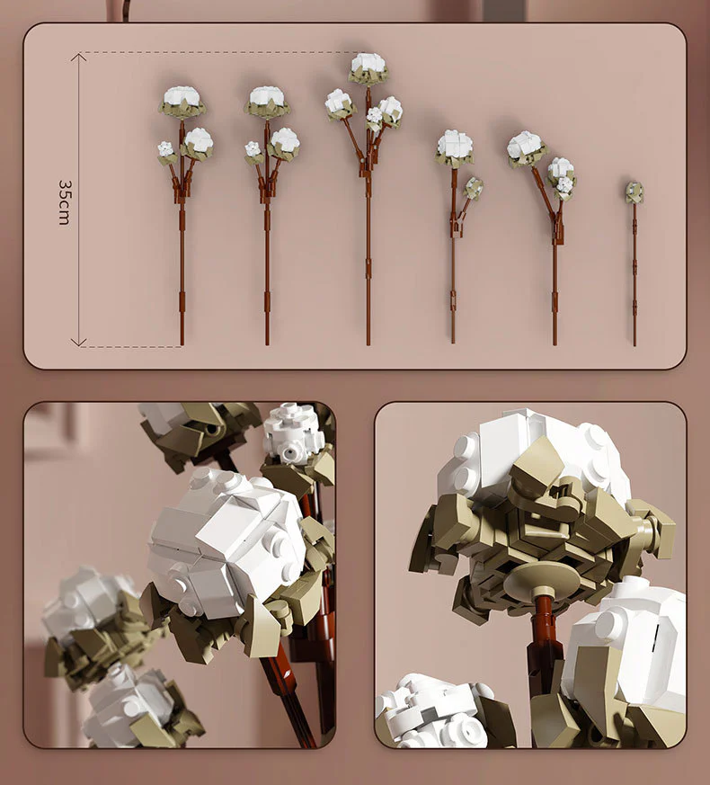 Floral arrangement: Cotton flowers 启智乐 92002 image 1