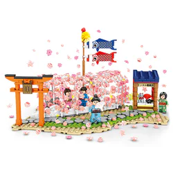Japanese cherry scene