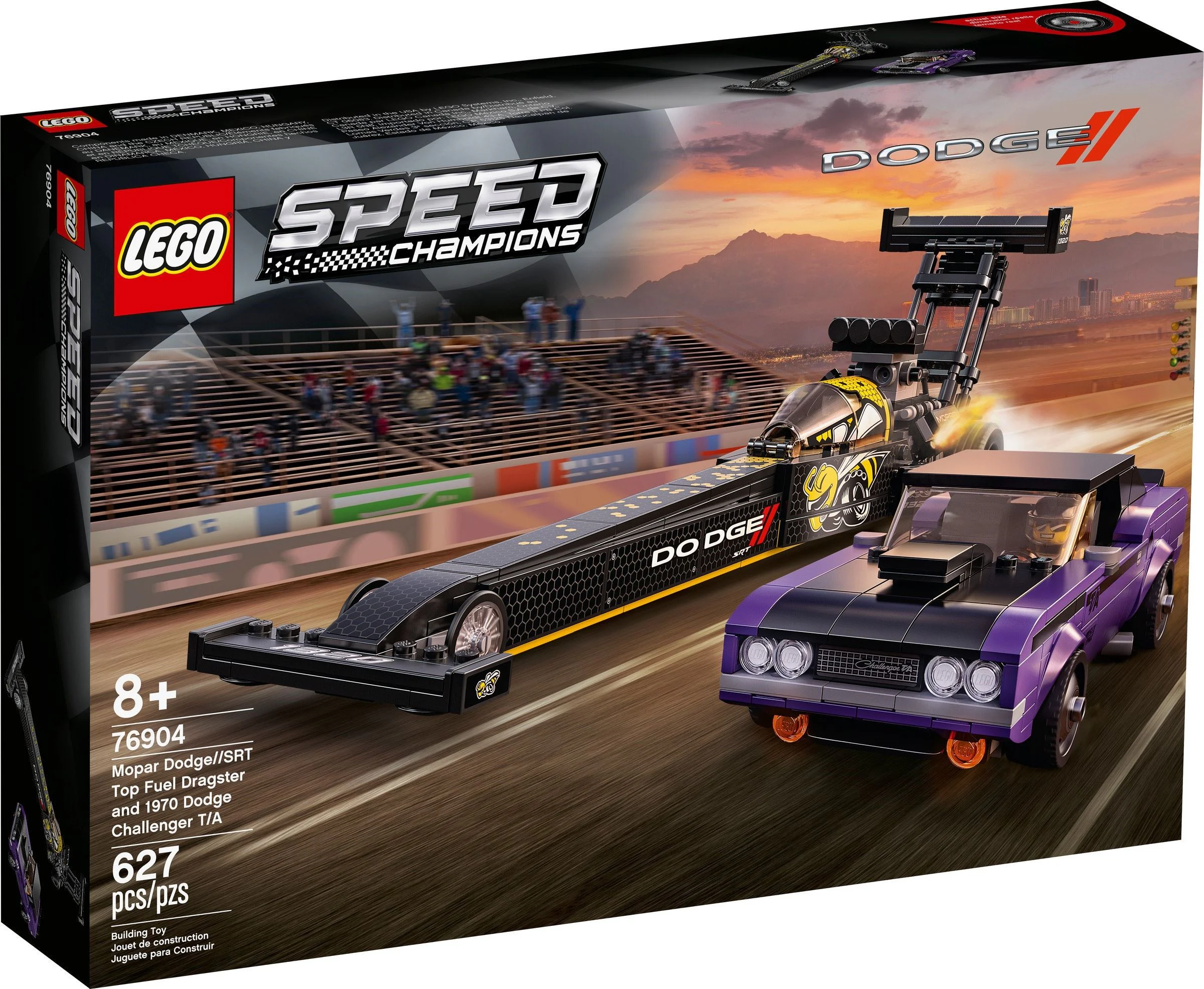 MOPALDOCH//SRT TOP FUEL TRACTOR AND 1970 DODGE CHALLENGER T/A LEGO 76904 image 1