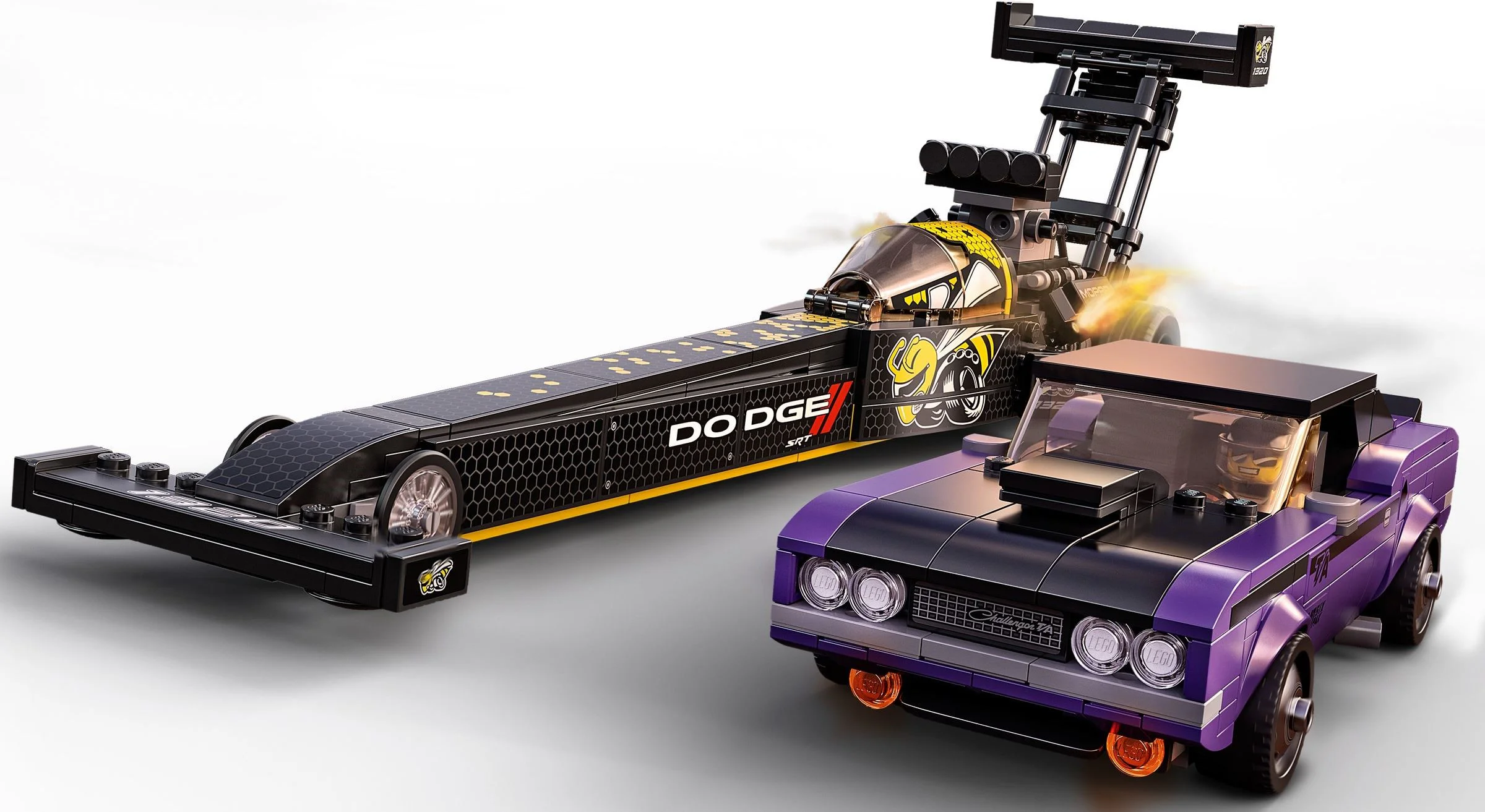 MOPALDOCH//SRT TOP FUEL TRACTOR AND 1970 DODGE CHALLENGER T/A LEGO 76904 image 4