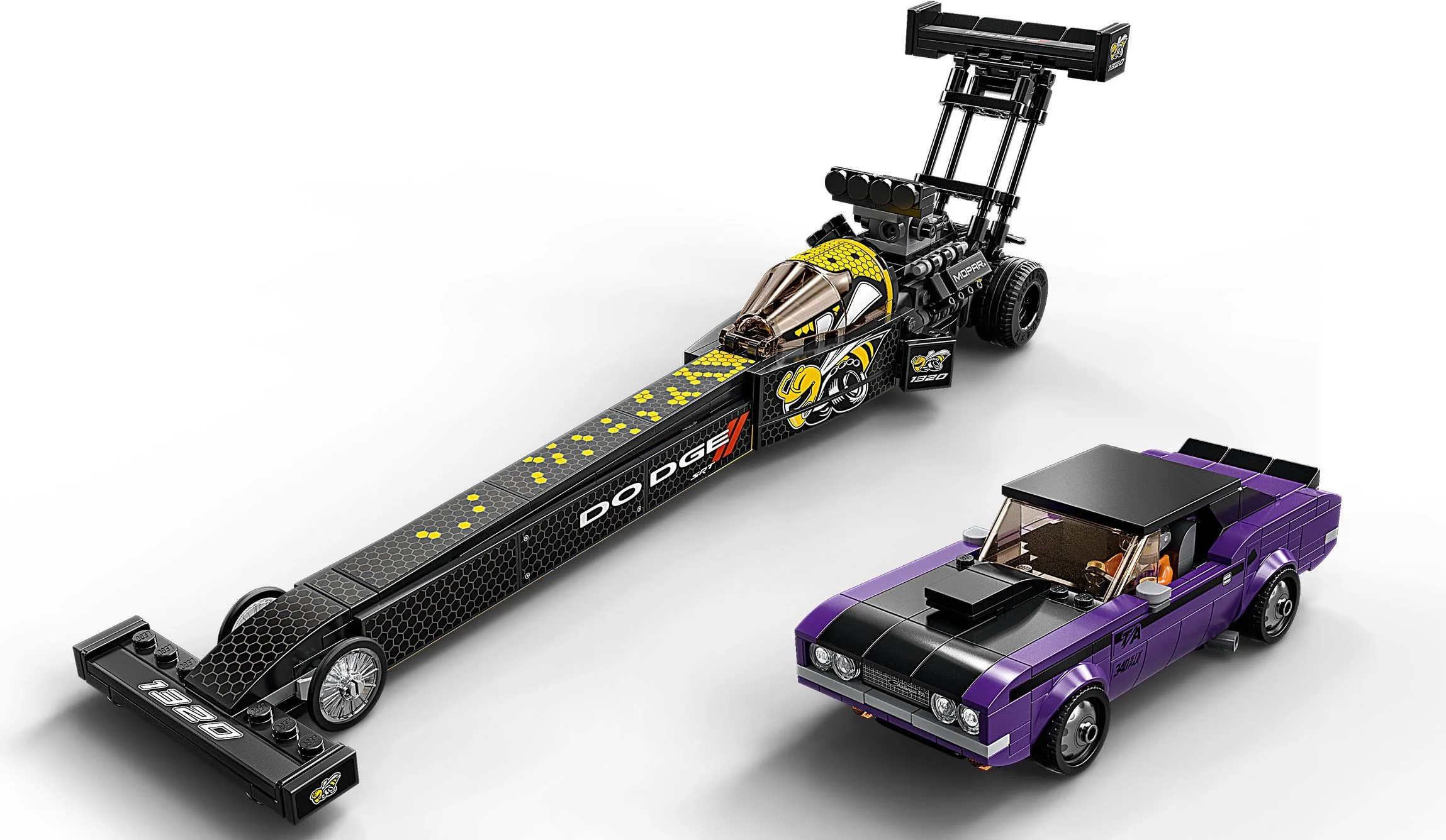 MOPALDOCH//SRT TOP FUEL TRACTOR AND 1970 DODGE CHALLENGER T/A LEGO 76904 image 5