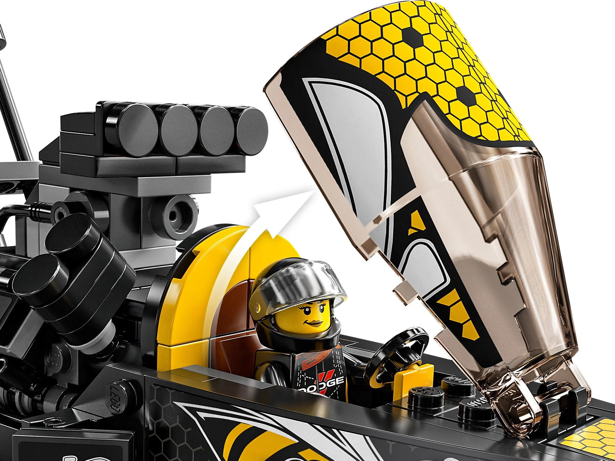 MOPALDOCH//SRT TOP FUEL TRACTOR AND 1970 DODGE CHALLENGER T/A LEGO 76904 image 9