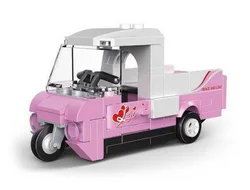Mini pick-up: pink pickup truck tricycle