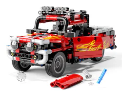 Red pick-up truck