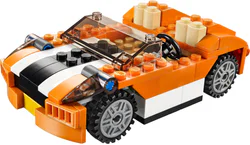 Orange sports car.