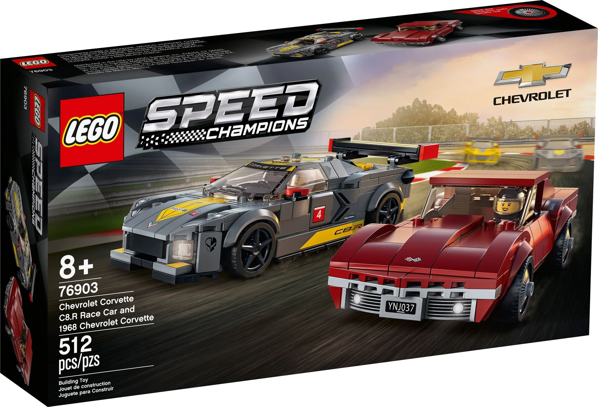 Corvette C8.R Race Car and 1968 Chevron Corvette LEGO 76903 image 1