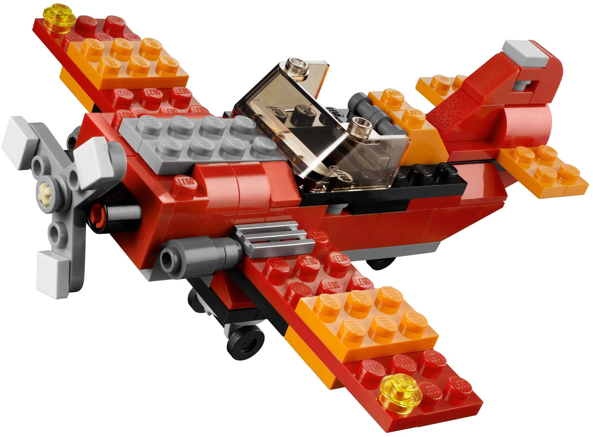 Red helicopter with double rotors. 3107 image 2