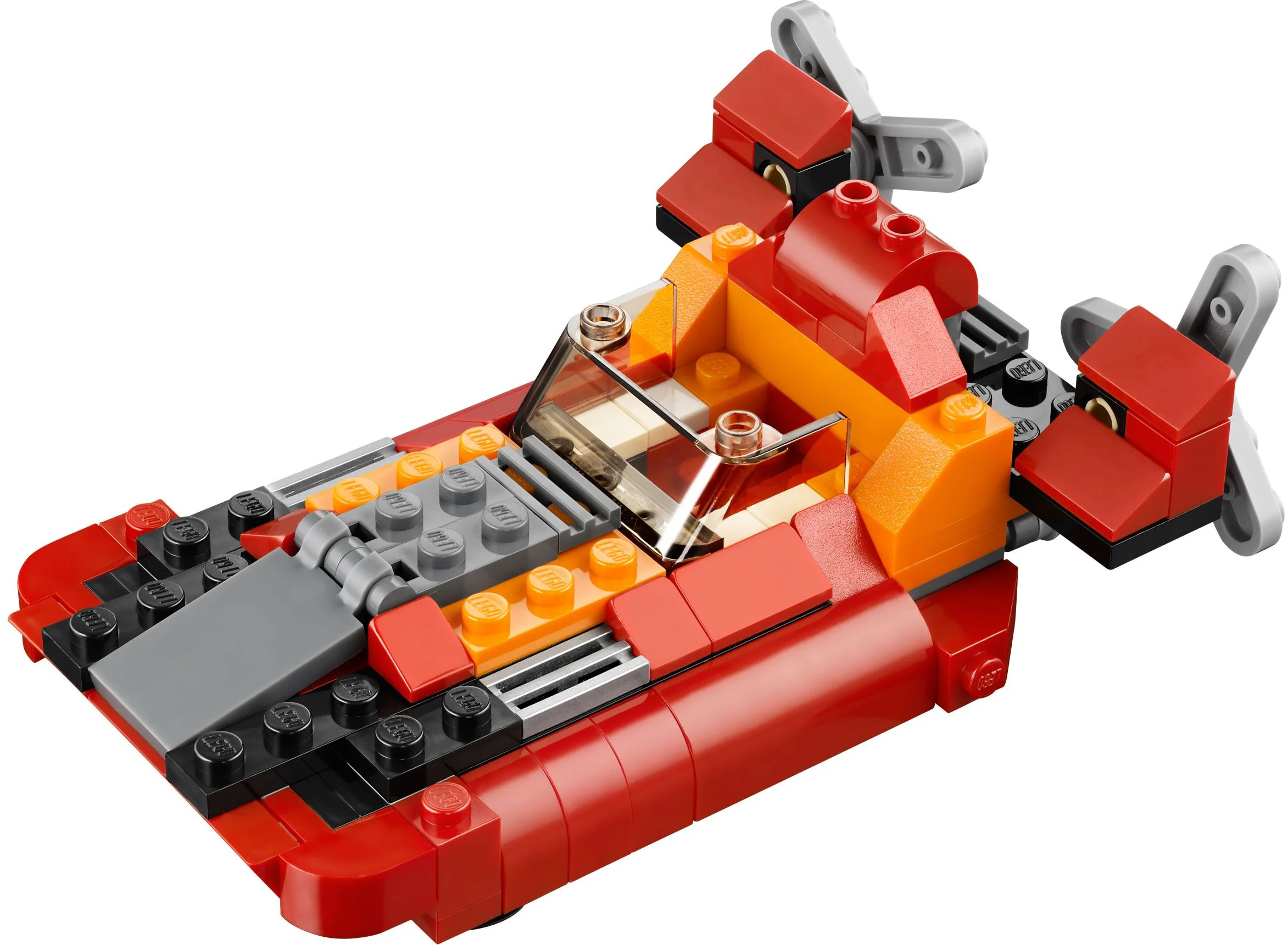 Red helicopter with double rotors. 3107 image 3