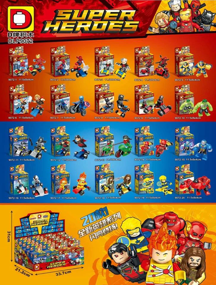 Superhero Mini Figures - 20 Designs 哆乐品DLP/D牌积木 DLP9072