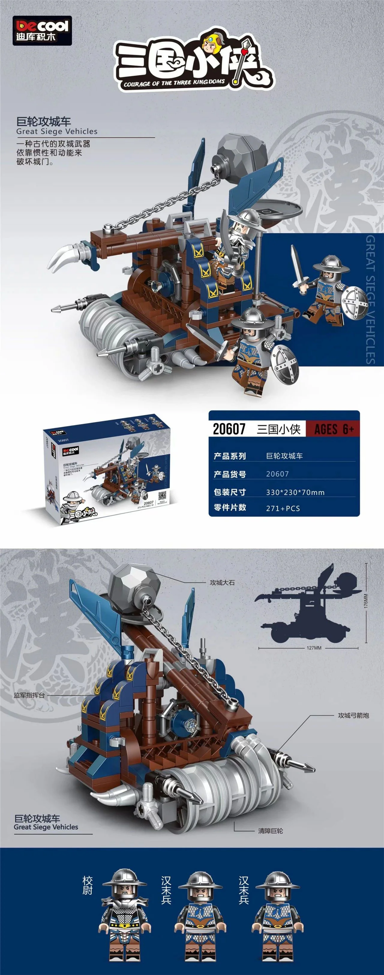 The Triple Man: The Great Wheel Attacking the City Car DECOOL/BrickCool 20607
