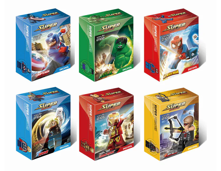 Superhero Minions 6 models 0106