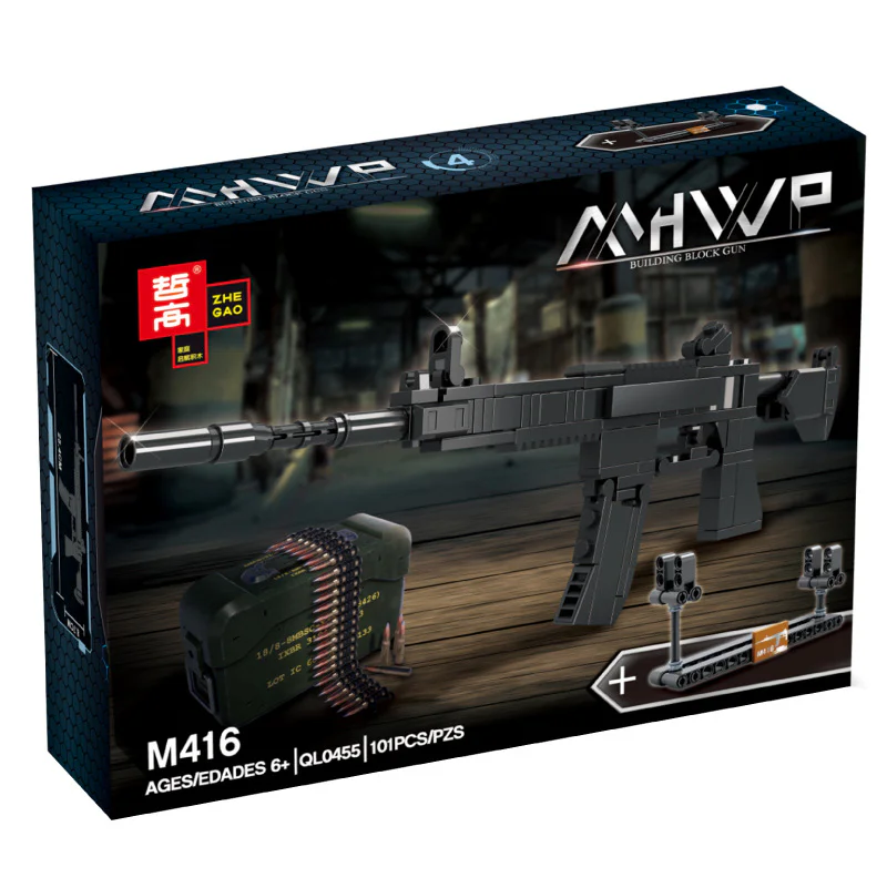 Desperate Survival: Firearms - 4 models S686, Mini14, SLR FN FAL, M416 HK416 哲高 ZHEGAO QL0455-3 image 14