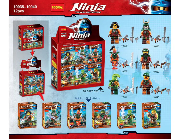 Pirate Ninja Men: 6 Types 10036