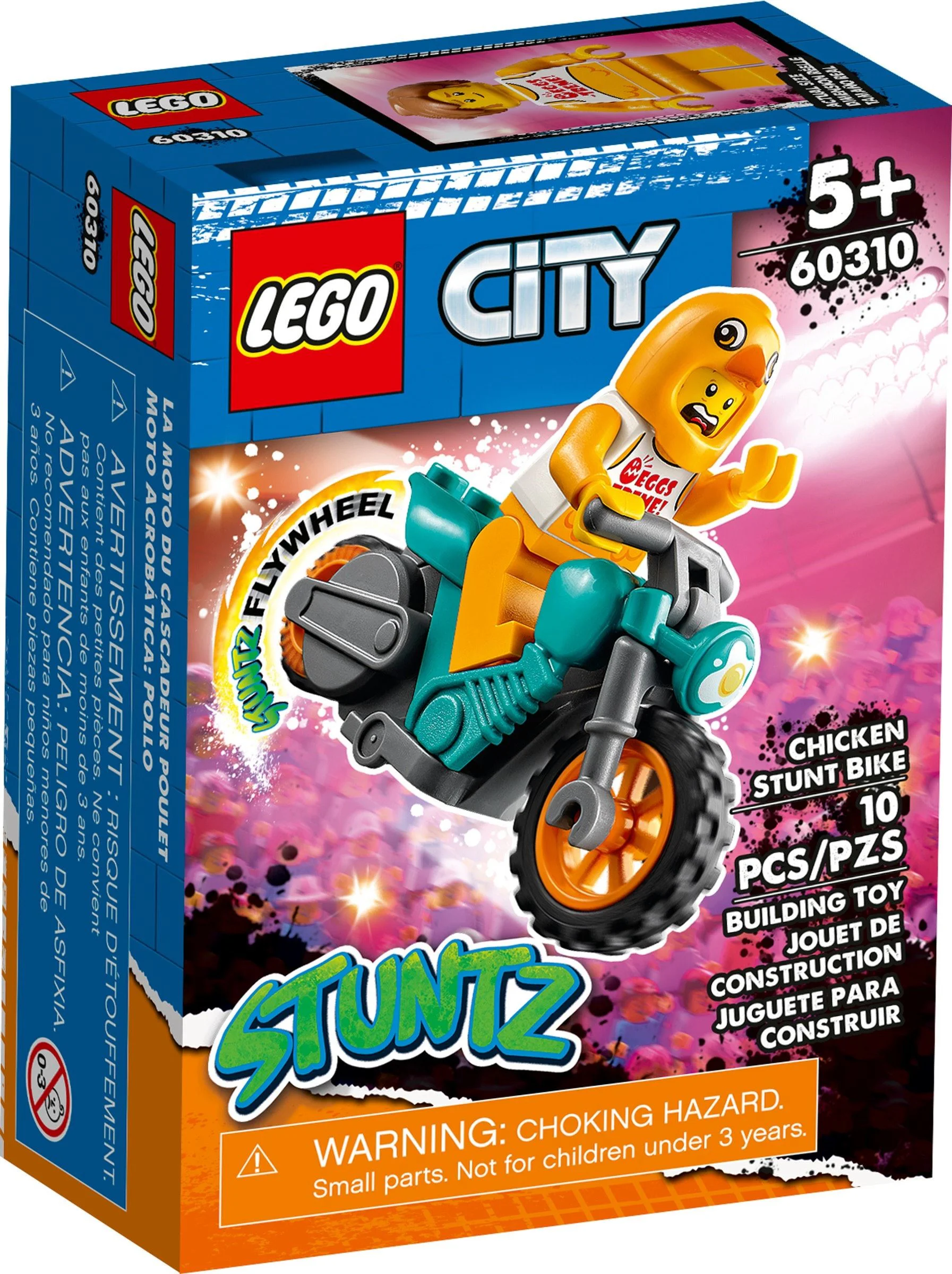 Special effects: Cute chicken-boy motorcycles 乐高 LEGO 60310 image 3