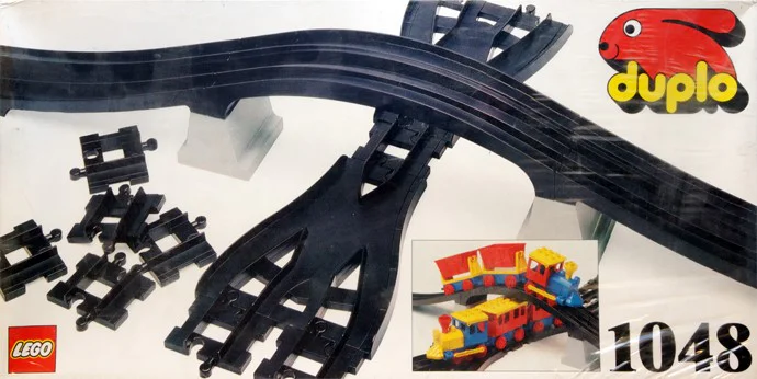 Bridge and crossover tracks. 乐高 LEGO 1048