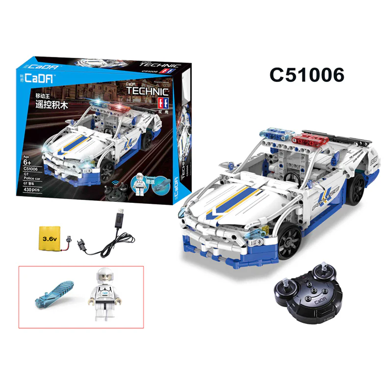 Remote Control Police Car Block Set 咔搭 CaDA/双鹰 DoubleE C51006D image 1