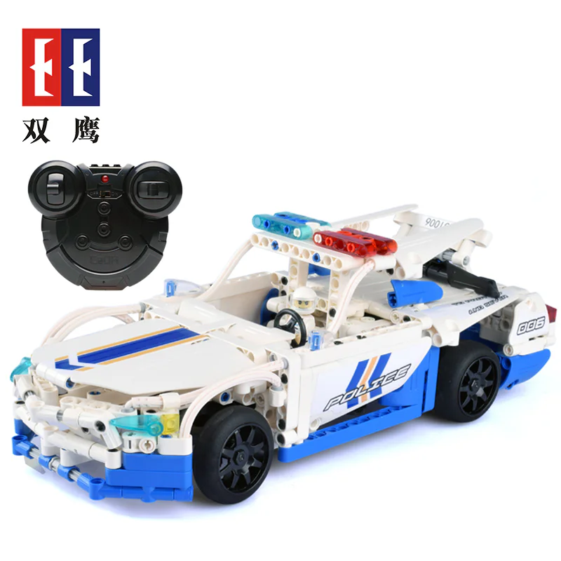 Remote Control Police Car Block Set 咔搭 CaDA/双鹰 DoubleE C51006D image 2