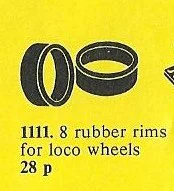 Train wheels use rubber tires. 乐高 LEGO 1138 image 2
