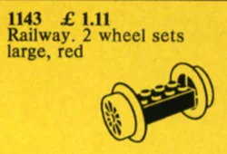 Train Wheel Big Wheel Brick (Red Wheel)
