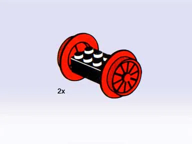 Train Wheel Big Wheel Brick (Red Wheel) 乐高 LEGO 1143 image 6