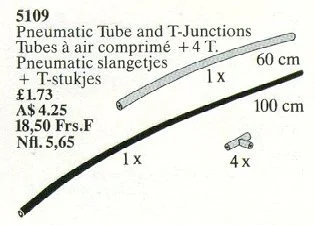 Pneumatic Tubing and T-Junactions 乐高 LEGO 5109