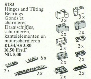Slide Fasteners and Rotational Support Bearings 乐高 LEGO 5183