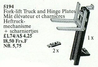 Telescoping Forklift Truck and Connecting Link Plates 乐高 LEGO 5194