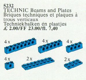 "20 Technical Beams and Plates - Blue" 乐高 LEGO 5232 image 1