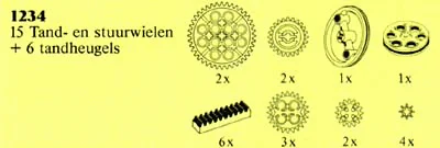 Transmission Components: Gear Racks and Wheels, Wedge Belts, and Crown Wheels 乐高 LEGO 1234 image 4