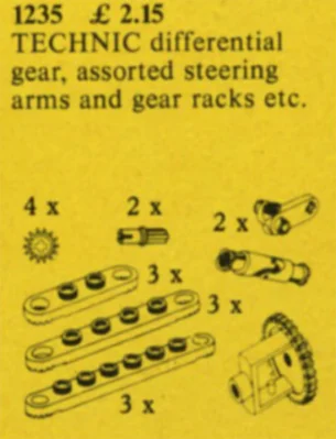 Differential Housing and Steering Components 乐高 LEGO 1235 image 5