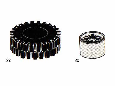 Two Tires and Hubs, 62 millimeters 乐高 LEGO 5248 image 3