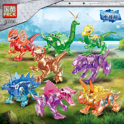 Transparent crystal dinosaurs, 8 国酷 PRCK 69025