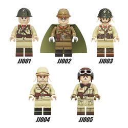 World War Japanese Military Figure Set of 5: WWII Japanese Army