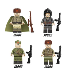 World War II Soviet Army Soldier Figures: 4 Kinds