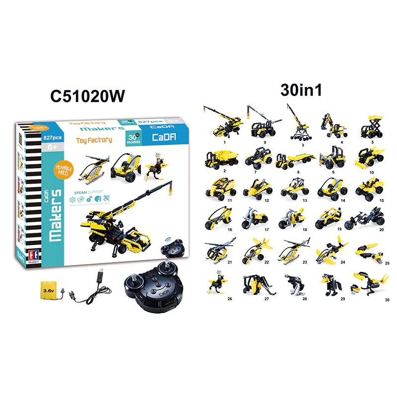Transforming Robot Building Kit 30in1 咔搭 CaDA/双鹰 DoubleE C51020W image 2