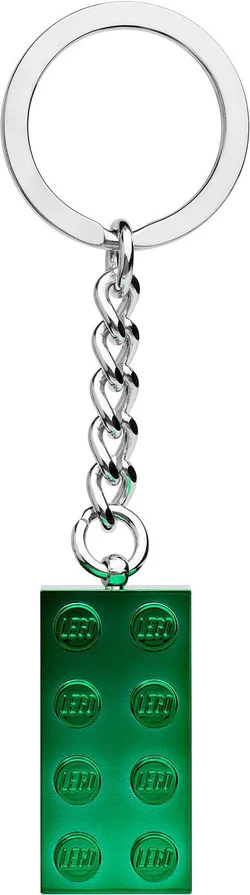 metal green 2x4 particle key chain