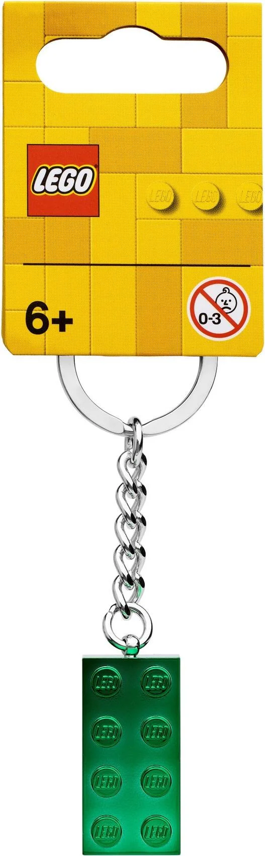 metal green 2x4 particle key chain 乐高 LEGO 854083 image 1
