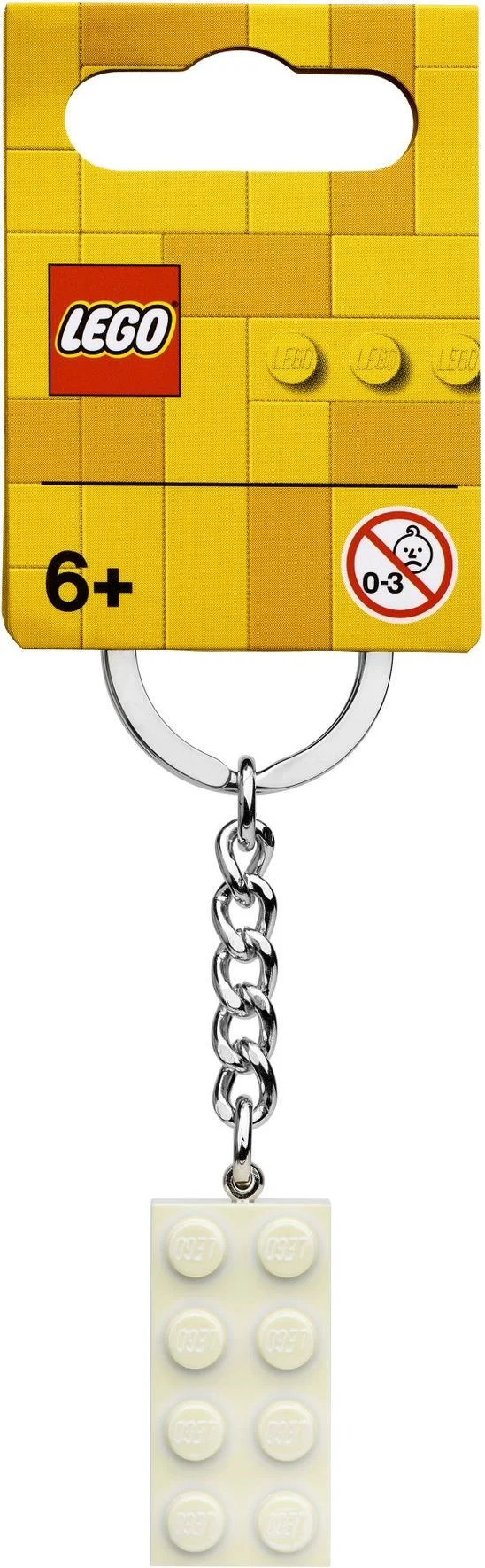 metal sense white 2x4 particle key chain 乐高 LEGO 852100 image 1